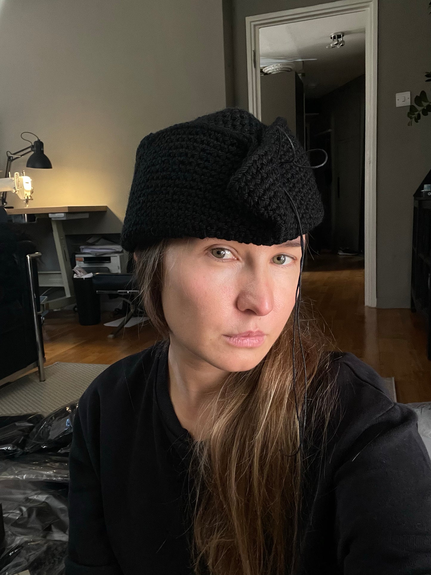 a°t’t” Bicorne Hat T2162/1 worn in a lifestyle photograph, made for YTN №7