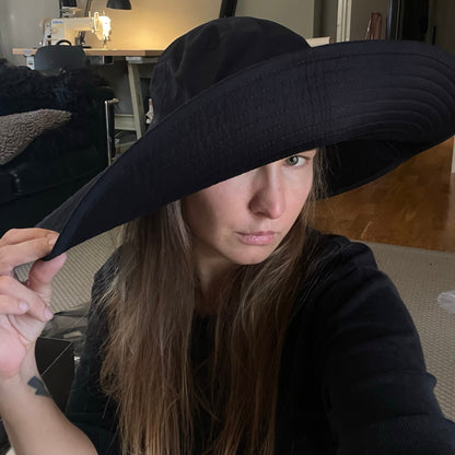 a°t’t” Wide Brim Hat T1630/1 worn in a lifestyle photograph, made for YTN №7
