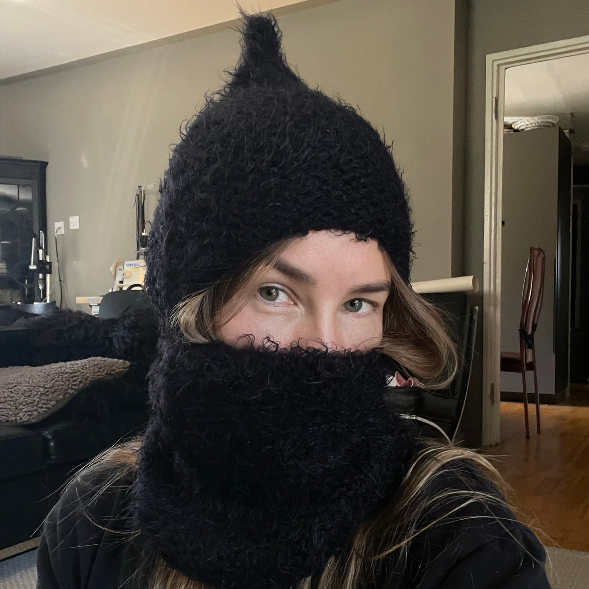 Balaclava 2483 worn in a lifestyle photograph, CHECK YA HEAD for YTN №7