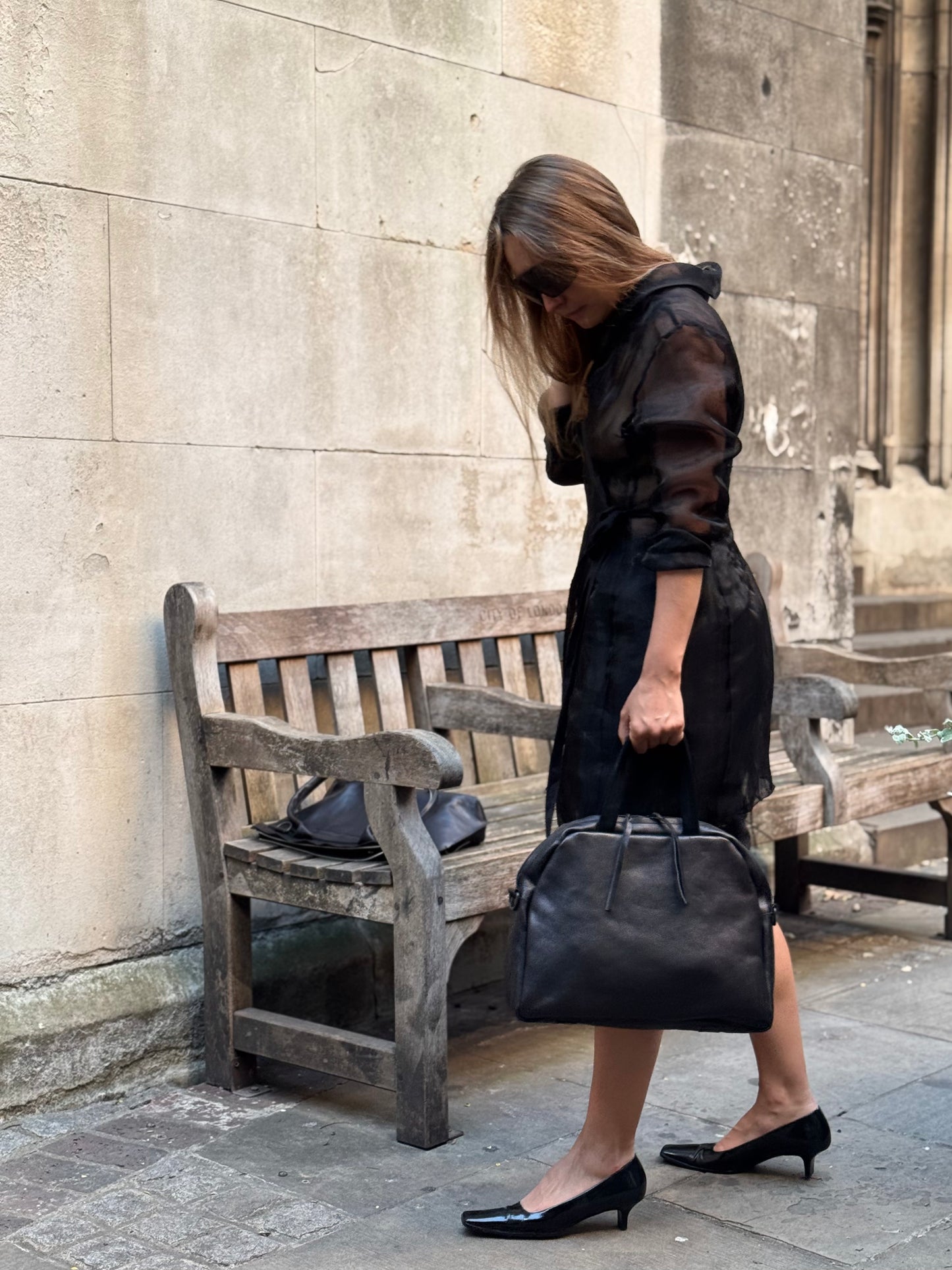 Ainge bag — handmade leather shoulder bag by YTN №7, London, view 16