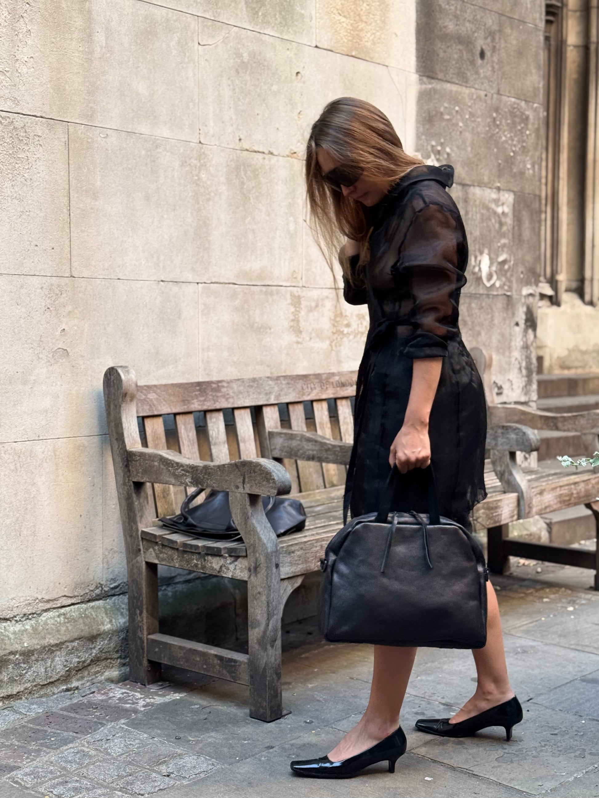 Ainge bag — handmade leather shoulder bag by YTN №7, London, view 16
