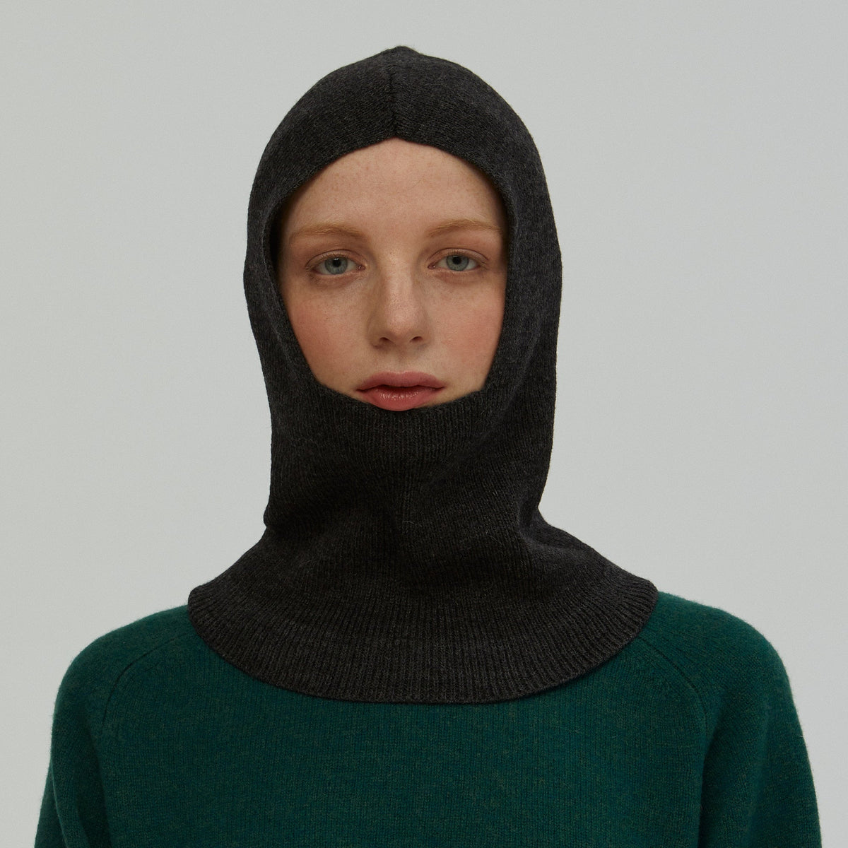 a°t’t” Balaclava T117, dark grey — knitted wool balaclava made for YTN №7, view 1