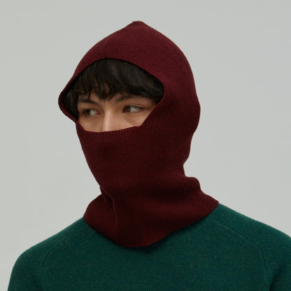 a°t’t” Balaclava T117, burgundy — knitted wool balaclava made for YTN №7, view 1