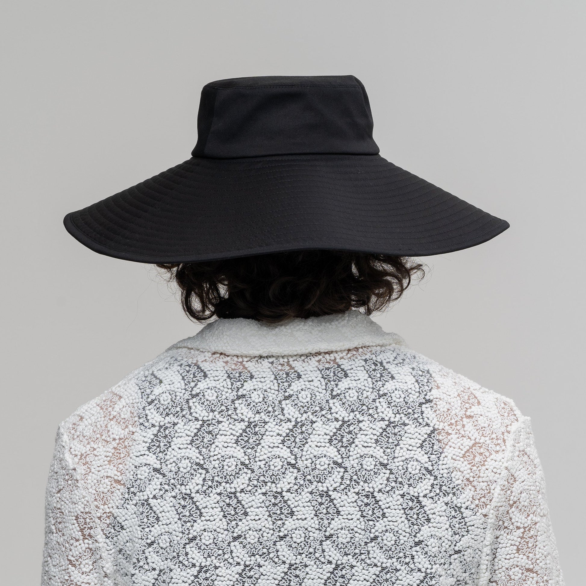 a°t’t” Wide Brim Hat T1630/1 — very wide stitched brim cotton hat made for YTN №7, view 3