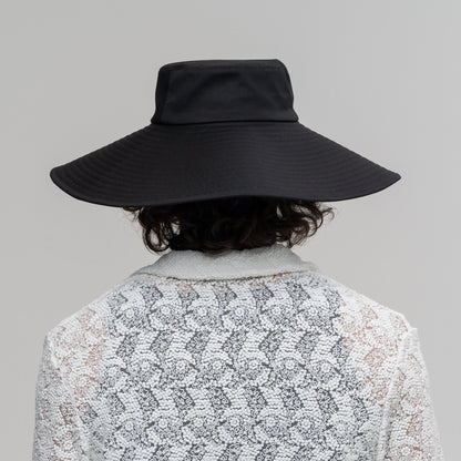 a°t’t” Wide Brim Hat T1630/1 — very wide stitched brim cotton hat made for YTN №7, view 3