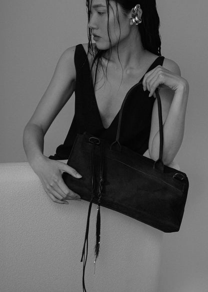 Sac cabas long en daim