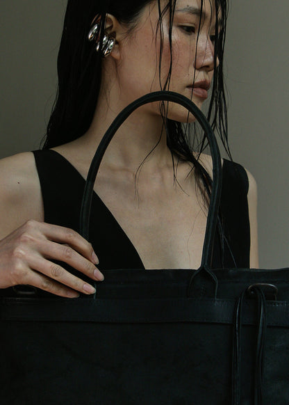 Sac cabas long en daim
