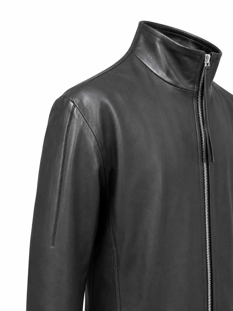 139DEC Leather Jacket, black — back view