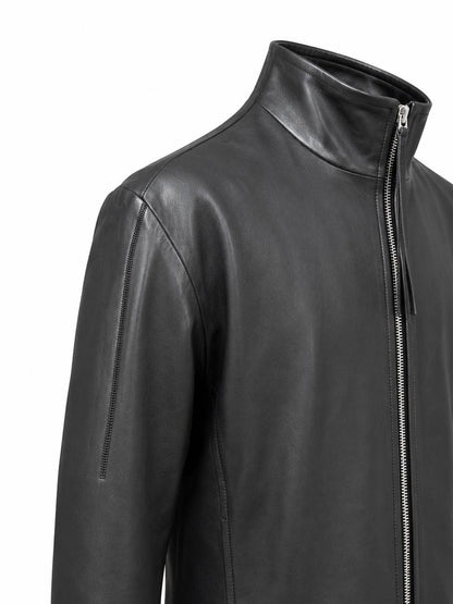 139DEC Leather Jacket, black — back view