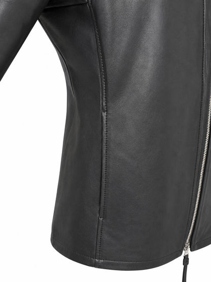 139DEC Leather Jacket, black — worn