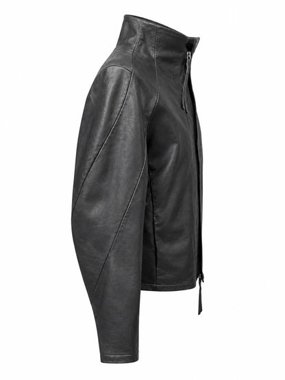 139DEC Leather Jacket XXL, black — detail